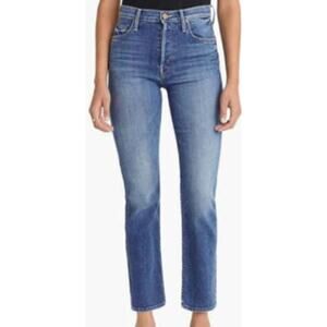 Mother Denim The Tomcat Slim Straight Jeans Mid Rise Medium Wash 25